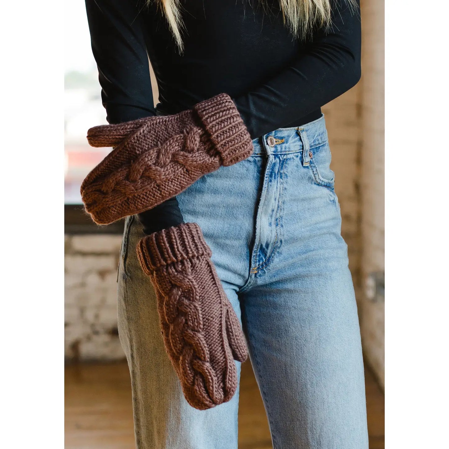Panache Apparel, Cable Knit Mittens
